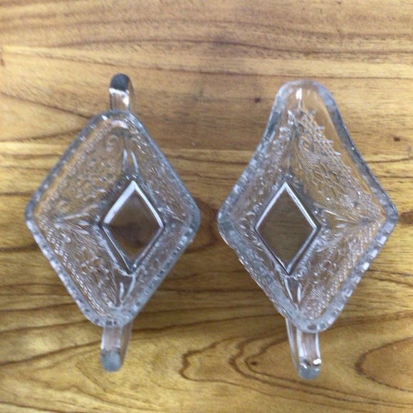 Vintage Indiana Glass Clear Open Sugar Bowl and Creamer Set - Picture 5 of 7